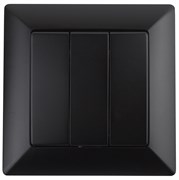 Intro Выключатель Solo 4-106-05 трехклавишный 10А-250В, IP20, СУ, антрацит Б0053605