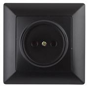 Intro Розетка Solo 4-201-05 без заземления 2P, 16А-250В, IP20, СУ, антрацит Б0053645