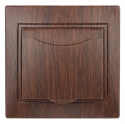 Intro 1-203-10 Розетка 2P+E Schuko с крышкой, 16А-250В, IP20, СУ, Plano, венге (10/100/1500) Б0053900