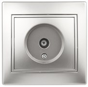 Intro 1-301-03 Розетка TV одиночная, IP20, СУ, Plano, алюминий (10/200/2400) Б0030078