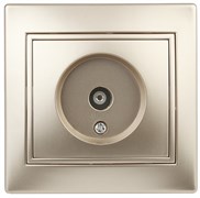 Intro 1-301-04 Розетка TV одиночная, IP20, СУ, Plano, шампань (10/200/2400) Б0030079