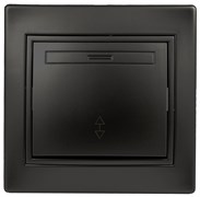 Intro Переключатель Plano 1-103-05 одноклавишный 10А-250В, IP20, СУ, антрацит Б0053750