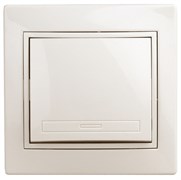 Intro Выключатель Plano 1-101-02 одноклавишный, 10А-250В, IP20, СУ, слоновая кость Б0053722