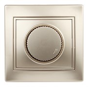 Intro 1-401-04 Светорегулятор поворотный, 600Вт 230В, IP20, СУ, Plano, шампань (10/200/2000) Б0030091