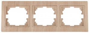Intro 1-503-11 Рамка на 3 поста гор., СУ, Plano, сосна (14/280/2800) Б0030101