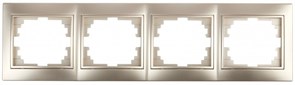 Intro 1-504-04 Рамка на 4 поста гор., СУ, Plano, шампань (14/140/1400) Б0030103