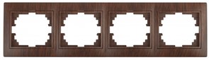 Intro 1-504-10 Рамка на 4 поста гор., СУ, Plano, венге (14/140/1400) Б0030104