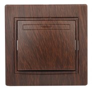Intro Выключатель Plano 1-101-10 одноклавишный 10А-250В, IP20, СУ, венге Б0053727