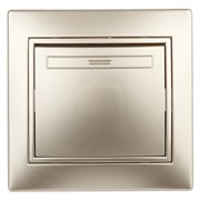 Intro Выключатель Plano 1-101-04 одноклавишный, 10А-250В, IP20, СУ, шампань Б0053724