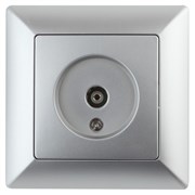 Intro 4-301-03 Розетка TV одиночная, СУ, Solo, алюминий (10/200/2000) Б0043370