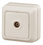 Intro 2-301-02 Розетка TV одиночная, IP20, ОУ, Quadro, сл.кость (10/200/3600) Б0027659