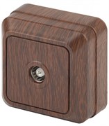 Intro 2-301-10 Розетка TV одиночная, IP20, ОУ, Quadro, венге (10/200/2400) Б0030127