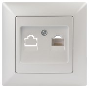 Intro Розетка Solo 4-303-06 информационная RJ45, IP20, СУ, перламутр Б0053993