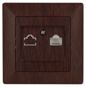 Intro 4-303-10 Розетка информационная RJ45, СУ, Solo, венге (10/200/2400) Б0043387