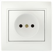 Intro Розетка Plano 1-201-06 без заземления 2P, 16А-250В, IP20, СУ, перламутр Б0053869