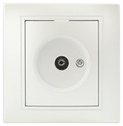 Intro Розетка Plano 1-301-06 TV одиночная, IP20, СУ, перламутр Б0053986