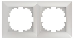 Intro Рамка для розеток и выключателей Solo 4-502-06 на 2 поста, СУ, перламутр Б0053995