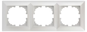 Intro Рамка для розеток и выключателей Solo 4-503-06 на 3 поста, СУ, перламутр Б0053996