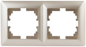 Intro 4-502-04 Рамка на 2 поста, СУ, Solo, шампань (20/400/3200) Б0043413