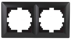 Intro 4-502-05 Рамка на 2 поста, СУ, Solo, антрацит (20/400/4800) Б0043414