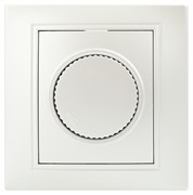 Intro Светорегулятор Plano 1-401-06 (диммер) поворотный, 600Вт 230В, IP20, СУ, перламутр Б0053939