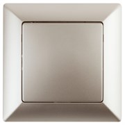 Intro Выключатель Solo 4-101-04 одноклавишный 10А-250В, IP20, СУ, шампань Б0053546