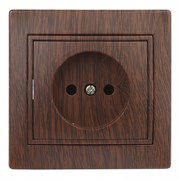 Intro 1-201-10 Розетка 2P, 16А-250В, IP20, СУ, Plano, венге (10/200/2400) Б0030056