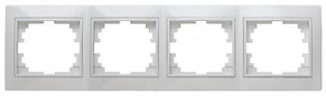 ЭРА 1-504-01 Intro Рамка на 4 поста гор., СУ, Plano, белый (14/140/2100) Б0027629