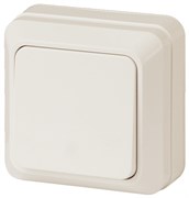 Intro Выключатель Quadro 2-101-02 одноклавишный 10А-250В, IP20, ОУ, слоновая кость Б0053735