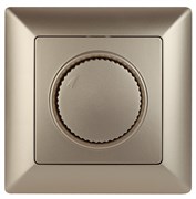 Intro Светорегулятор Solo 4-401-04 поворотный, 600Вт 230В, IP20, СУ, шампань Б0053708