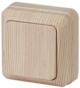 Intro Выключатель Quadro 2-101-11 одноклавишный 10А-250В, IP20, ОУ, сосна Б0053739