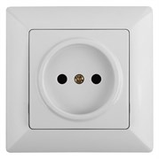 Intro Розетка Solo 4-201-01 без заземления 2P, 16А-250В, IP20, СУ, белый Б0053641
