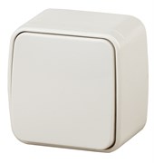 Intro Выключатель Polo 3-101-02 одноклавишный 10A-250В, IP20, ОУ, сл.кость Б0053526