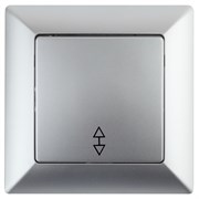 Intro Переключатель Solo 4-103-03 одноклавишный 10А-250В, IP20, СУ, алюминий Б0053579