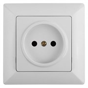 Intro 4-201-01 Розетка 2P, 16А-250В, СУ, Solo, белый (10/200/2400) Б0043305