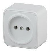 Intro Розетка Polo 3-201-01 без заземления 2P, 16A-250В, IP20, ОУ, белый Б0053550