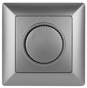 Intro 4-401-03 Светорегулятор поворотный, 600Вт 230В, СУ, Solo, алюминий (10/100/2500) Б0043398