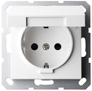 Jasmart G Белый глянцевый Розетка с/з со шторками с крышкой 16A 250V~ G5505W