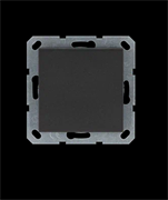Jasmart Выключатель одноклавишный 10A 250V~ с накладкой, цвет Антрацит G3011B