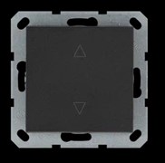 Jasmart Выключатель одноклавишный для штор 10A 250V~ с накладкой, цвет Антрацит G3018B