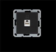 Jasmart Интернет-розетка RJ45 с накладкой, цвет Антрацит G6105B