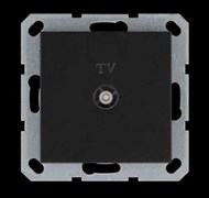 Jasmart Розетка TV Φ9.5mm оконечная с накладкой, цвет Антрацит G6001B
