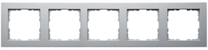 Jasmart Рамка G-Classic  5-постовая, цвет Алюминий G1005S
