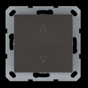 Jasmart Выключатель одноклавишный для штор 10A 250V~ с накладкой, цвет Мокко G3018Z