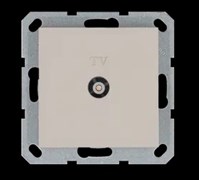 Jasmart Розетка TV Φ9.5mm оконечная с накладкой, цвет Тауп G6001T