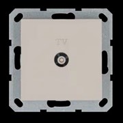 Jasmart Розетка TV Φ9.5mm проходная с накладкой, цвет Тауп G6002T