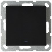Jasmart G Черный матовый Выключатель 1-кл проходной с подсветкой 10A 250V~ G3012NPB