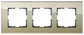 Jasmart Рамка 3-постовая, стекло  Champagne Gold G1003GG