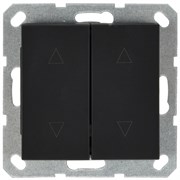 Jasmart G Черный матовый Выключатель 2-кл жалюзи, 10A 250V~ G3028PB