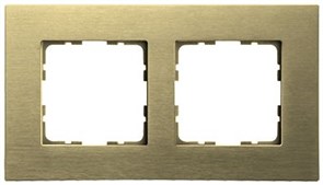 Jasmart Рамка 2-постовая, алюминий Champagne Gold G1002AG